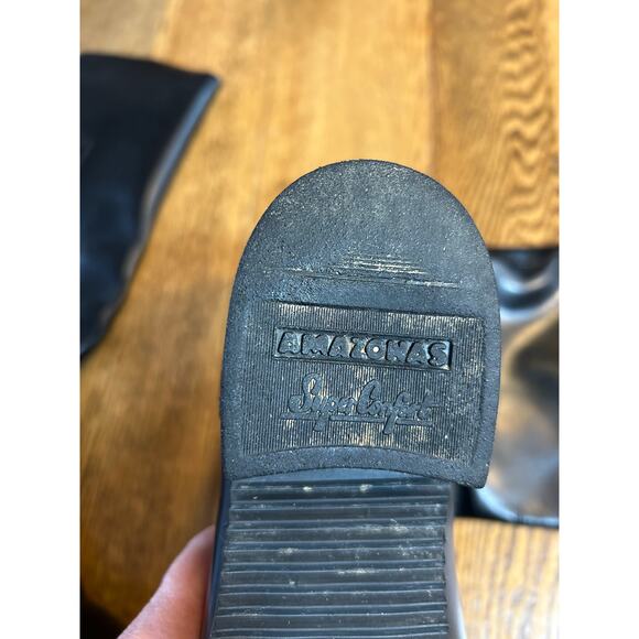 Amazon’s Cavalier Equestrian Tall Riding Boots in Black Leather Sz 7 S No Laces - Picture 4 of 7